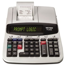 PL8000 1-Color Prompt Logic Printing Calculator, 14-Digit Dot Matrix, Black