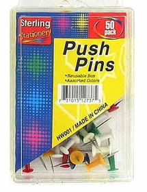 50-Piece Push Pins Case Pack 20piece 