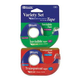 BAZIC - Invisible & Transparent Tape Variety Set Case Pack 144bazic 