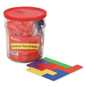 Learning Resources LER02866 - Rainbow Premiere Pentominoes, Math Manipulative Puzzle, for Grades 1-8learning 