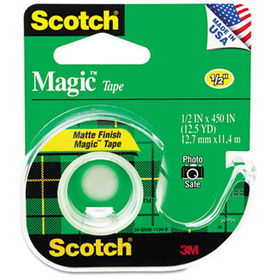 Magic Tape w/Refillable Dispenser, 1/2"" x 450"", Clear