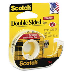 665 Double-Sided Office Tape w/Hand Dispenser, 1/2"" x 250""