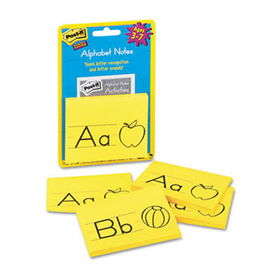 Post-it 562AN35 - Super Sticky Alphabet Notes, Lined, 3 x 4, 3 26-Sheet Pads/Packpost 