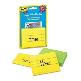 Post-it 562SWN - Super Sticky Sight Word Notes for Kids, 3 x 4, 2 150-Sheet Pads/Packpost 