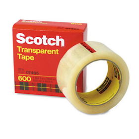 Scotch 60025922 - Transparent Glossy Tape, 2 x 2592, 3 Core, Clear