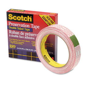 Scotch 889 - Acid-Free Preservation Tape, Double Coated, 3/4 x 36 yards, 3 Core