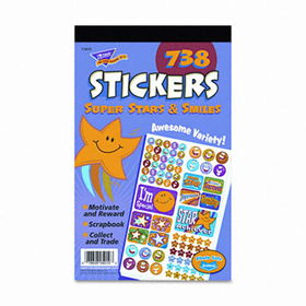 Sticker Assortment Pack, Super Stars and Smiles, 738 Stickers/Pad