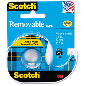 Scotch 224 - Removable Tape w/Dispenser, 1 Core, 3/4 x 650