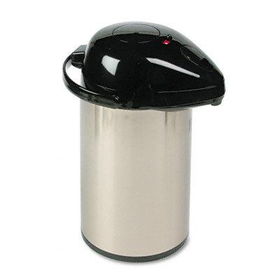 Hormel P300 - Commercial Grade Low-Profile Airpot, w/Push-Button Pump, 3-Liter, Stainless