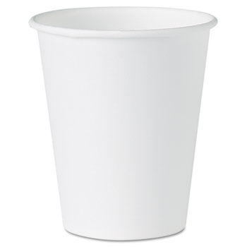 SOLO Cup Company 404 - White Paper Water Cups, 4 oz., White, 100/Pack