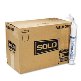 SOLO Cup Company 404CT - White Paper Water Cups, 4 oz., 50 Bags of 100/Carton