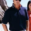 IZOD two-color tipped pique sport shirt Color: BLACK / HEATHER / WHITE L