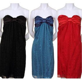 Junior Party Strapless Dress with Sateen Top Case Pack 18
