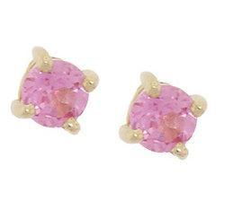 Pink Topaz 14K Gold Stud Earringspink 