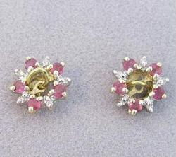 Ruby Diamond and Gold Earring Jacketsruby 