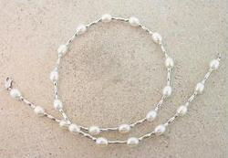 Freshwater Pearl Sterling Silver Necklacefreshwater 