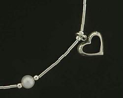 White Pearl Sterling Silver  Necklacewhite 