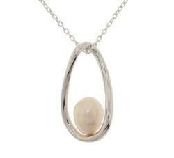 Pink Pearl Sterling Silver Pendant Necklacepink 