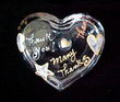 Many Thanks Design - Hand Painted - Heart Shaped Box - 2 pieces - 4.5 inch diameter