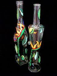 Bird of Paradise Design - Hand Painted - All Purpose 16 oz. and V Bottles with pour spoutsbird 