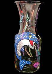 Dazzling Dolphin Design - Hand Painted - Carafe - 1 Literdazzling 