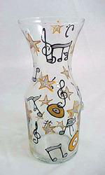 Musical Stars Design - Hand Painted - Carafe - .5 Litermusical 