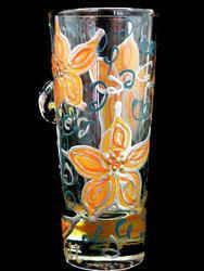 Sunflower Majesty Design - Hand Painted - Collectible Shooter Glass - 1.5 oz.sunflower 