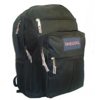 18 Inch Strong 600D Poly Black Backpack-Case Pack 24 Backpacks Case Pack 24