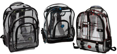 Deluxe Multi-Pocket Clear Backpack Case Pack 24