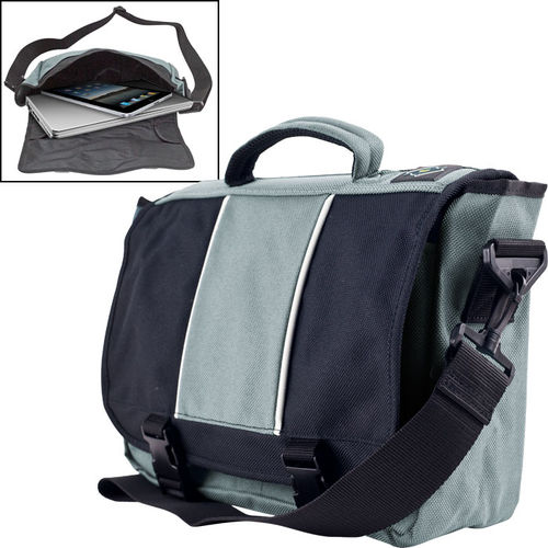 AJ Kitt Laptop, iPad, Netbook & Tablet Messenger Bag - Grey