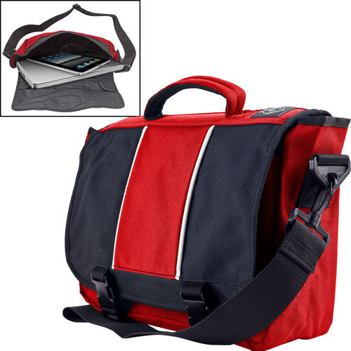 AJ Kitt Laptop, iPad, Netbook & Tablet Messenger Bag - Red