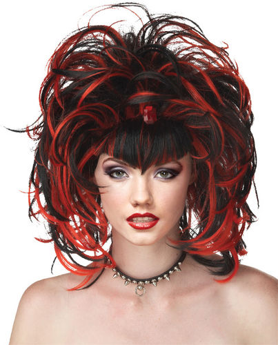 Wig Evil Sorceress Black Red
