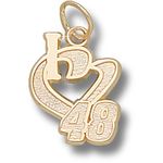 I Heart 48 Charm - Nascar - Racing in 14kt Yellow Gold - Spectacular