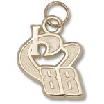 I Heart 88 Charm - Nascar - Racing in Gold Plated - Gorgeous - Unisex Adult