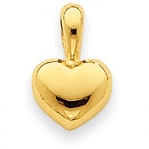 Heart Charm in 14kt Yellow Gold - Glossy Polish - Splendid - Women