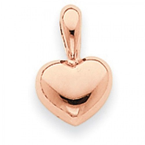 Heart Charm in Rose Gold - 14kt - Mirror Polish - Nice - Women