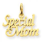 Special Mom Charm in Yellow Gold - 14kt - Glossy Polish - Eye-Popping - Women