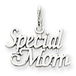 Special Mom Charm in 14kt White Gold - Mirror Polish - Astounding - Women