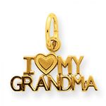 I Heart My Grandma Charm in Yellow Gold - 14kt - Wonderful - Women