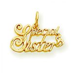 Special Sister Charm in Yellow Gold - 14kt - Mirror Finish - Classy - Women