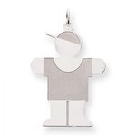 Boy Charm in Sterling Silver - Polished Finish - Divine - Women