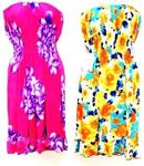 Tube Style Floral Dresses Summer Dresses Case Pack 12