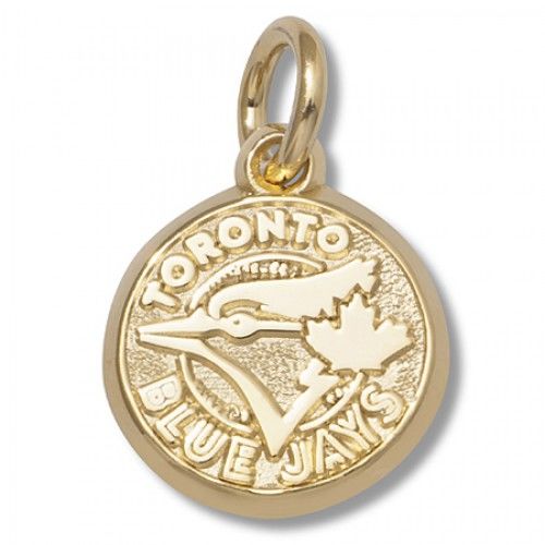 Toronto Blue Jays Charm in Yellow Gold - 10kt - Classy - Unisex Adult