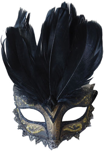 Carnivale Eye Mask Black Gold