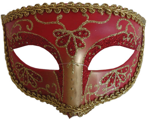 Opera Eye Mask Red Gold
