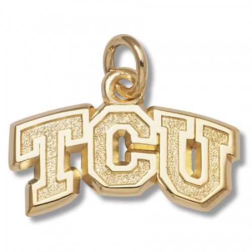 Tcu Charm - Ncaa - Texas Christian University in Gold Plated - Unisex Adult