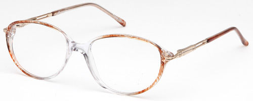 Womens Leopard Thin Prescription Glasses in Brown