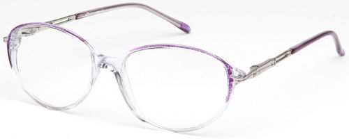 Womens Leopard Thin Prescription Glasses in Purple