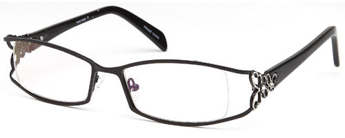 Womens Sophisticated Thin Framed Prescription Glasses in Black