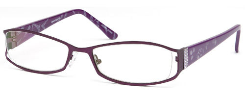 Womens Retro Thin Framed Prescription Glasses in Violet